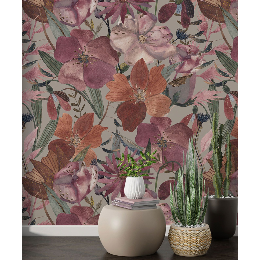 Papier peint motif XL - Motif floral