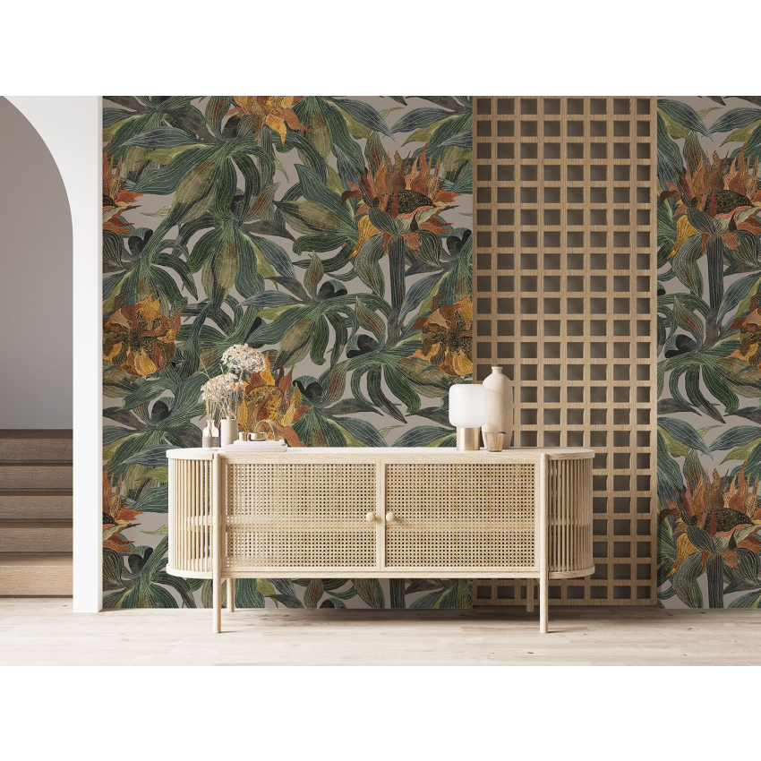 Papier peint motif XL - Motif floral