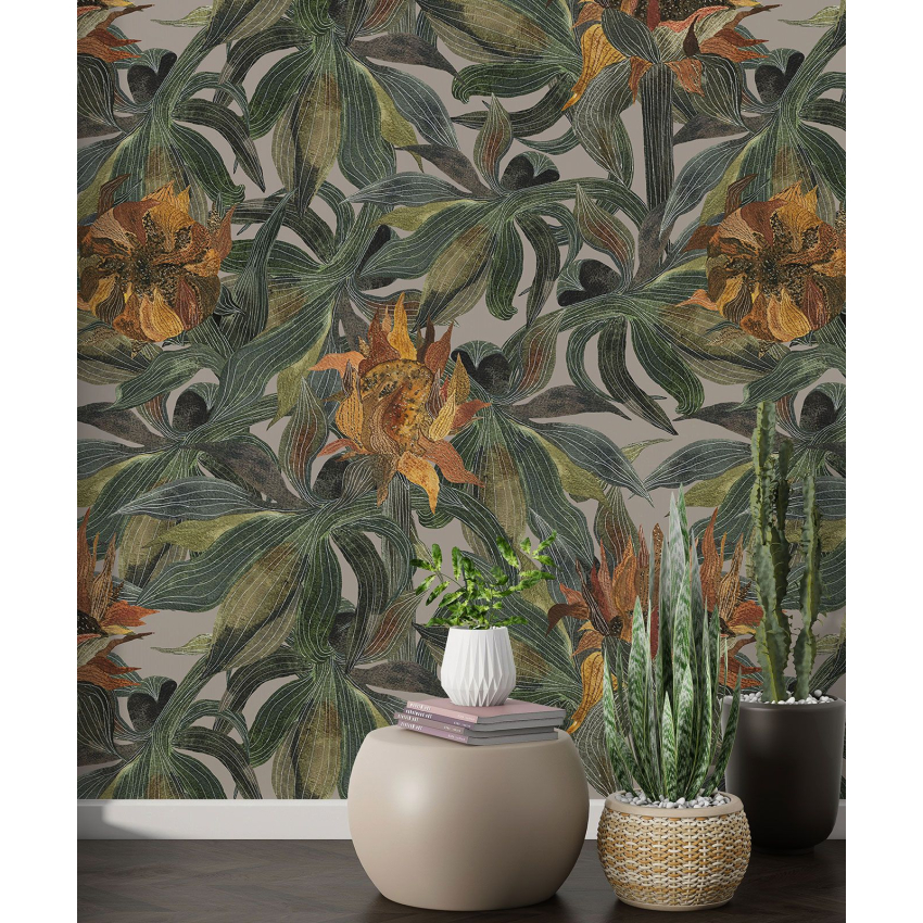 Papier peint motif XL - Motif floral
