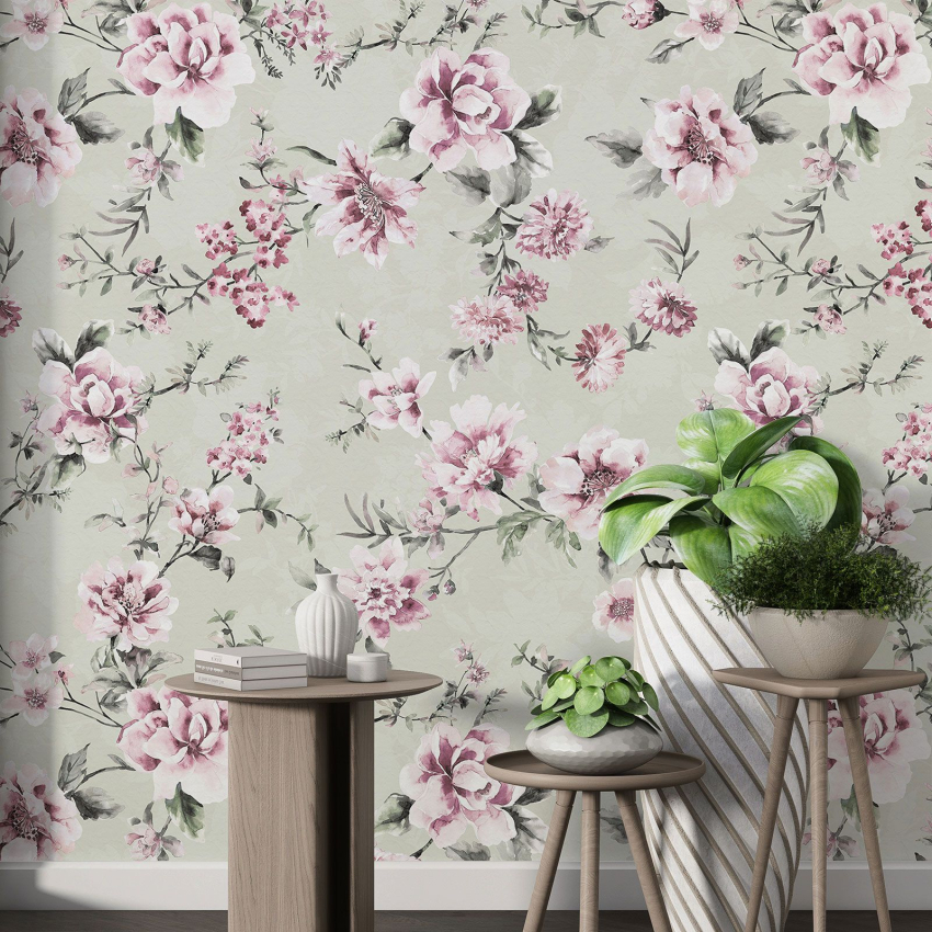 Papier peint motif XL - Motif floral