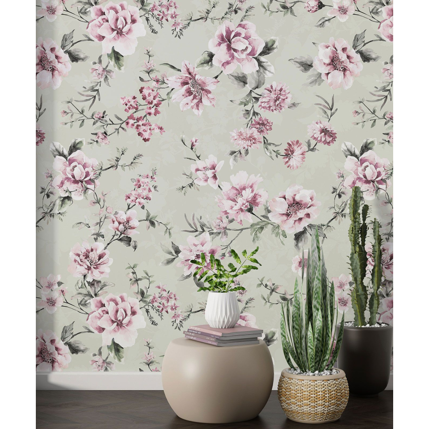 Papier peint motif XL - Motif floral