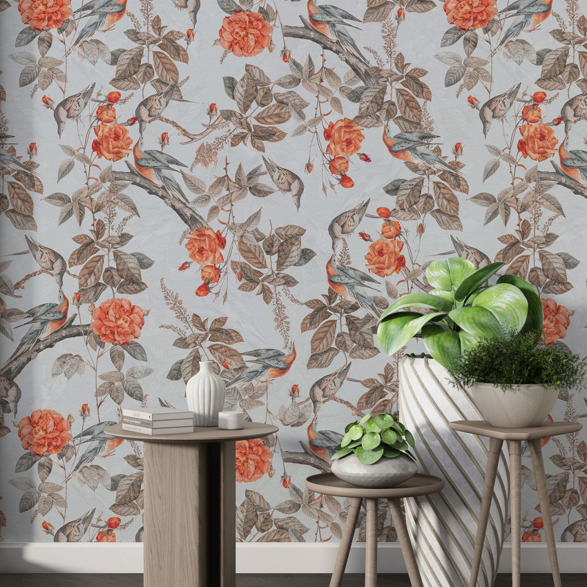 Papier peint motif XL - Motif floral