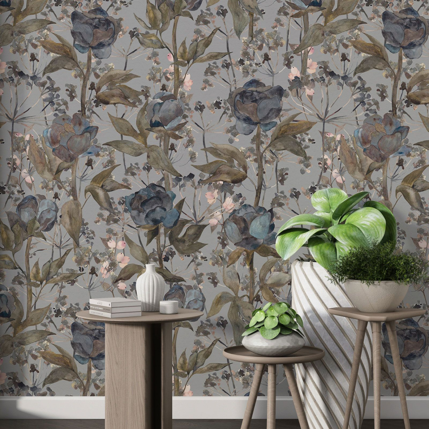 Papier peint motif XL - Motif floral