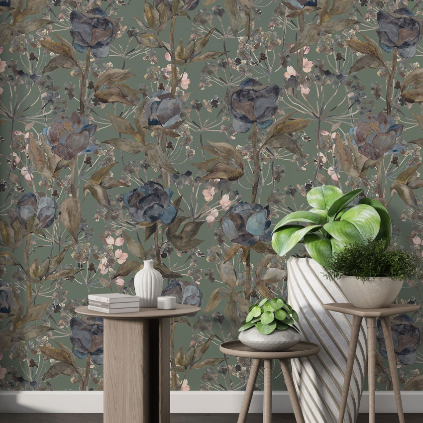 Papier peint motif XL - Motif floral