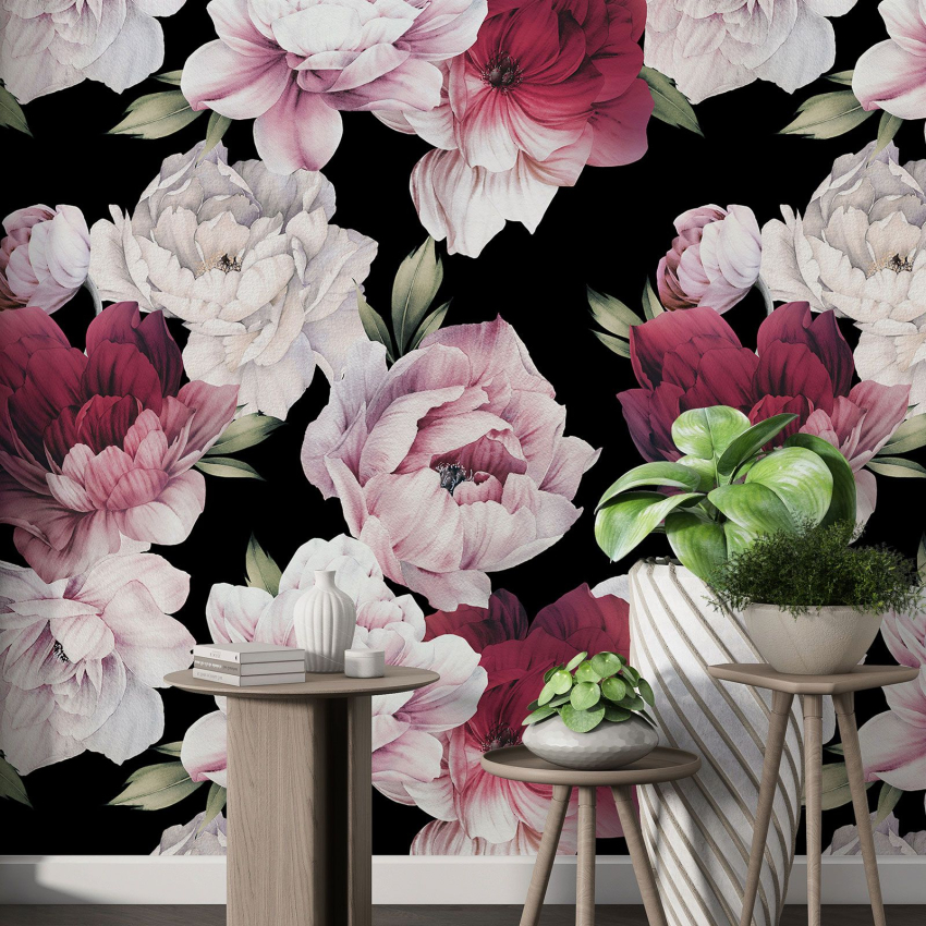 Papier peint motif XL - Motif floral