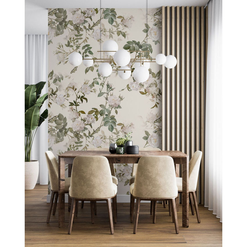 Papier peint motif XL - Motif floral