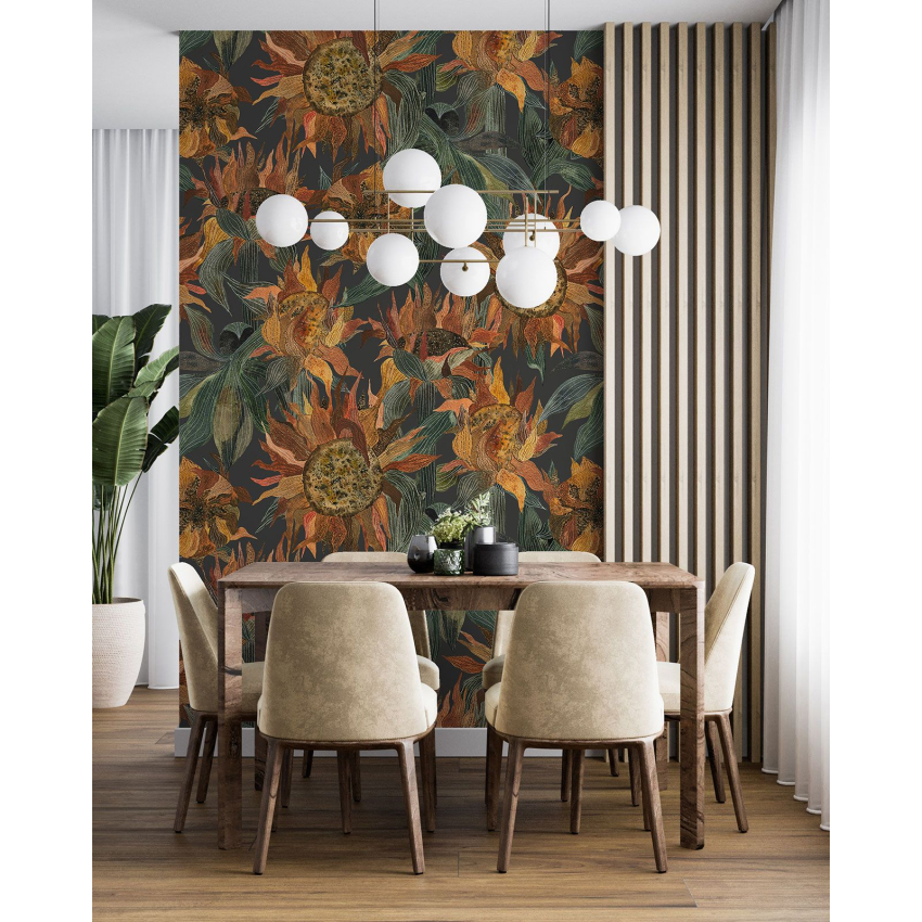 Papier peint motif XL - Motif floral