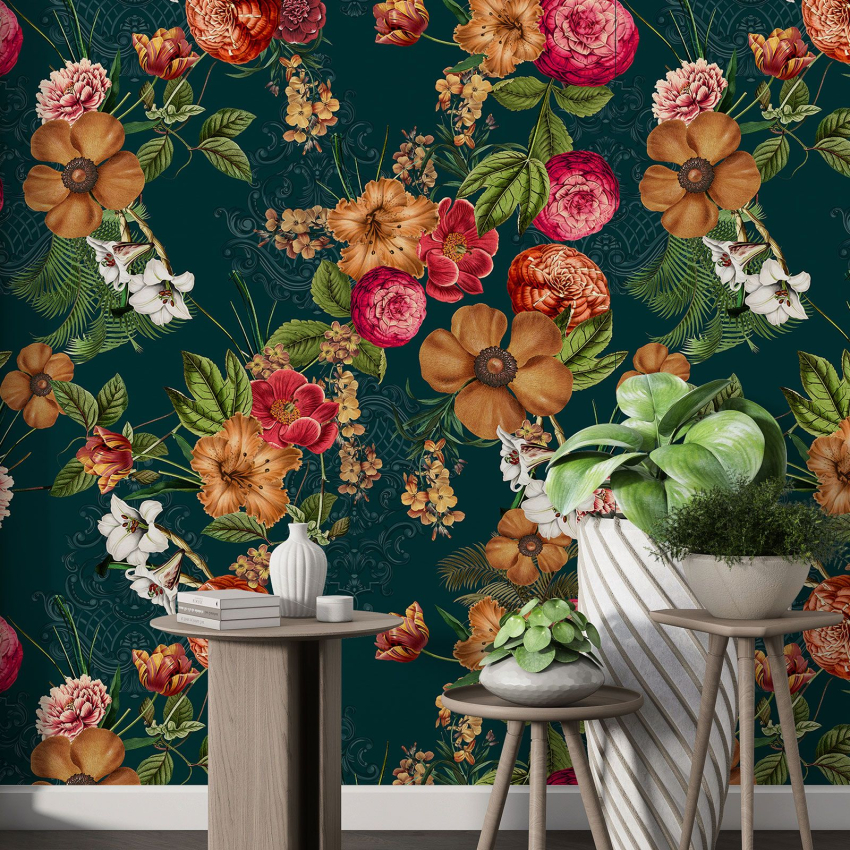 Papier peint motif XL - Motif floral