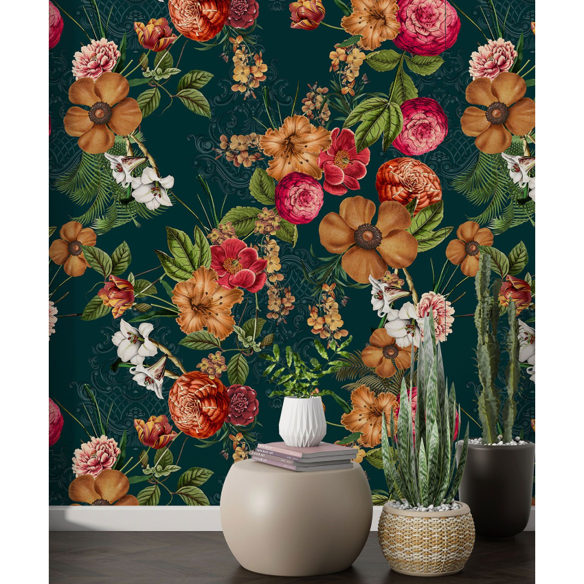 Papier peint motif XL - Motif floral