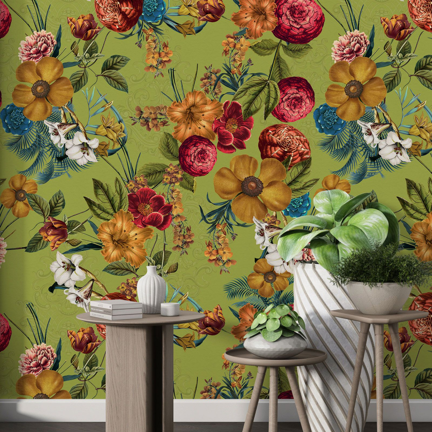 Papier peint motif XL - Motif floral