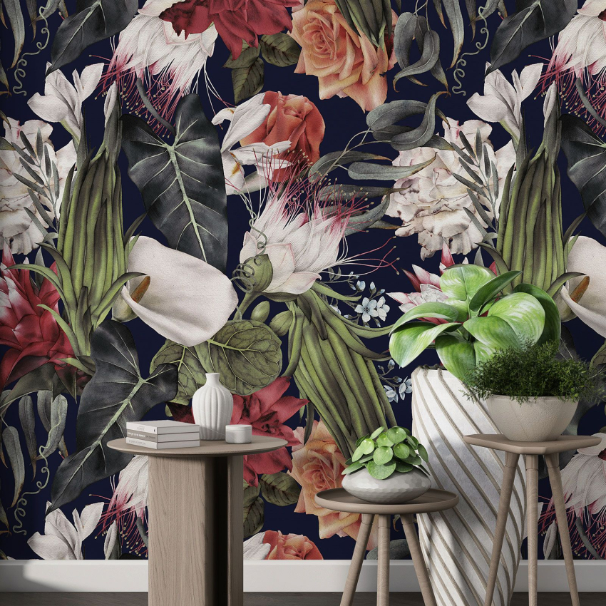 Papier peint motif XL - Motif floral