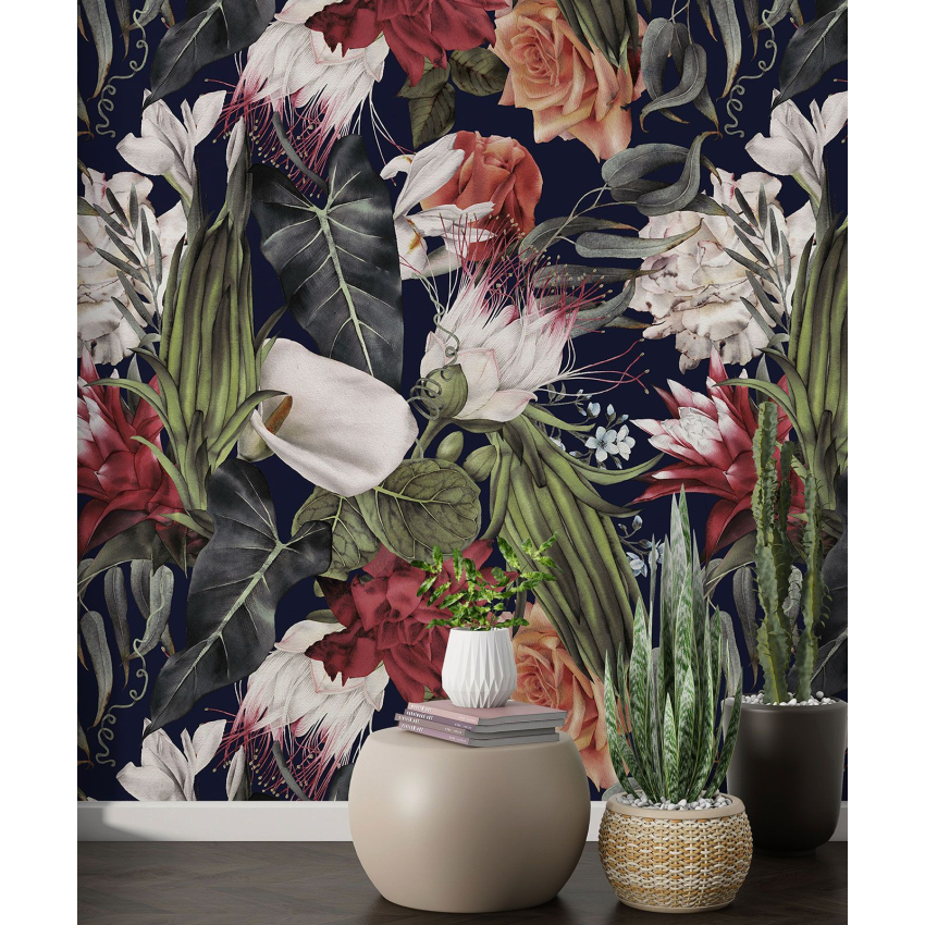 Papier peint motif XL - Motif floral
