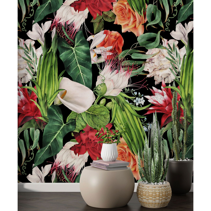 Papier peint motif XL - Motif floral
