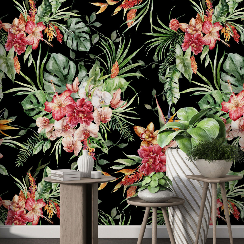 Papier peint motif XL - Motif floral