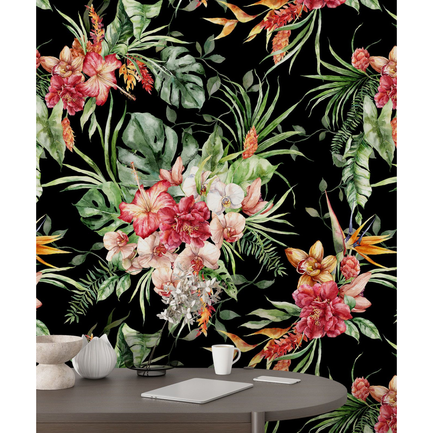 Papier peint motif XL - Motif floral