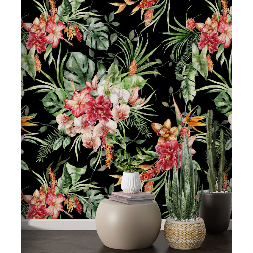 Papier peint motif XL - Motif floral