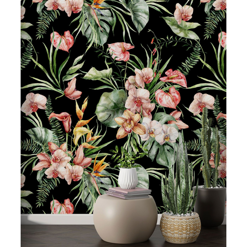Papier peint motif XL - Motif floral