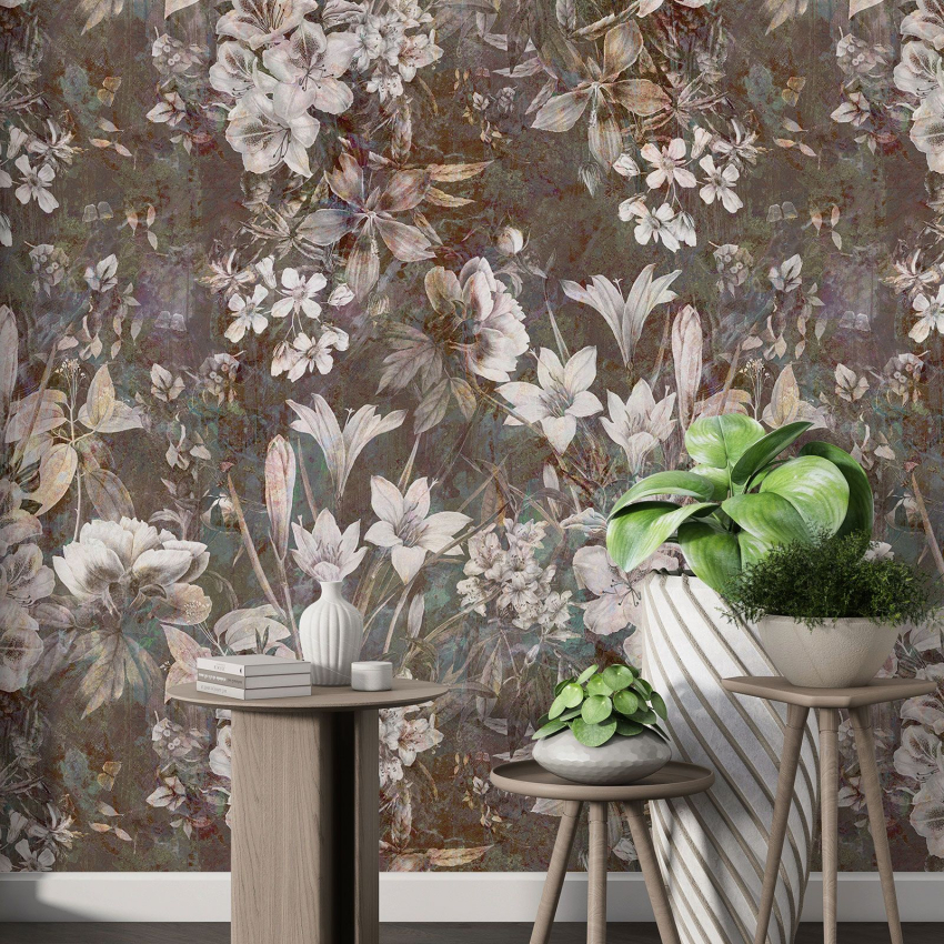 Papier peint motif XL - Motif floral
