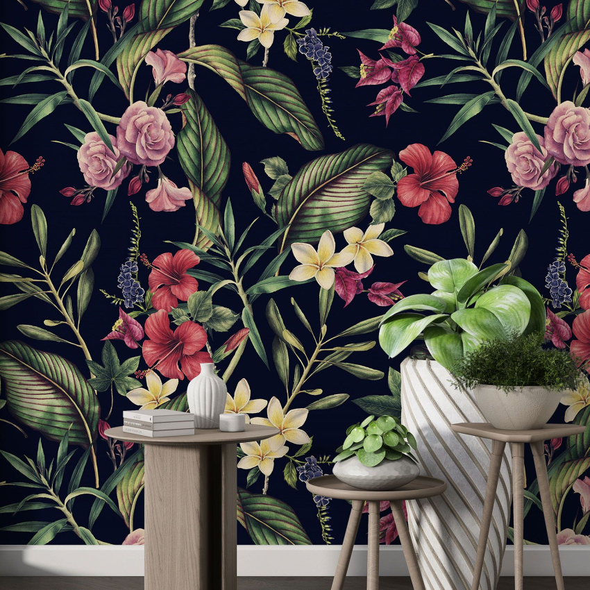 Papier peint motif XL - Motif floral