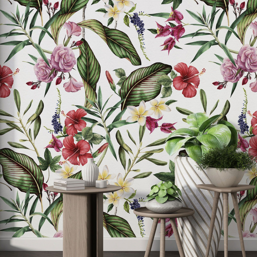 Papier peint motif XL - Motif floral
