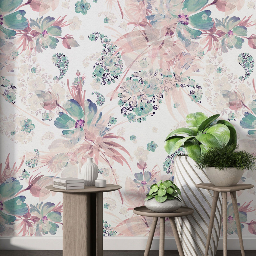 Papier peint motif XL - Motif floral