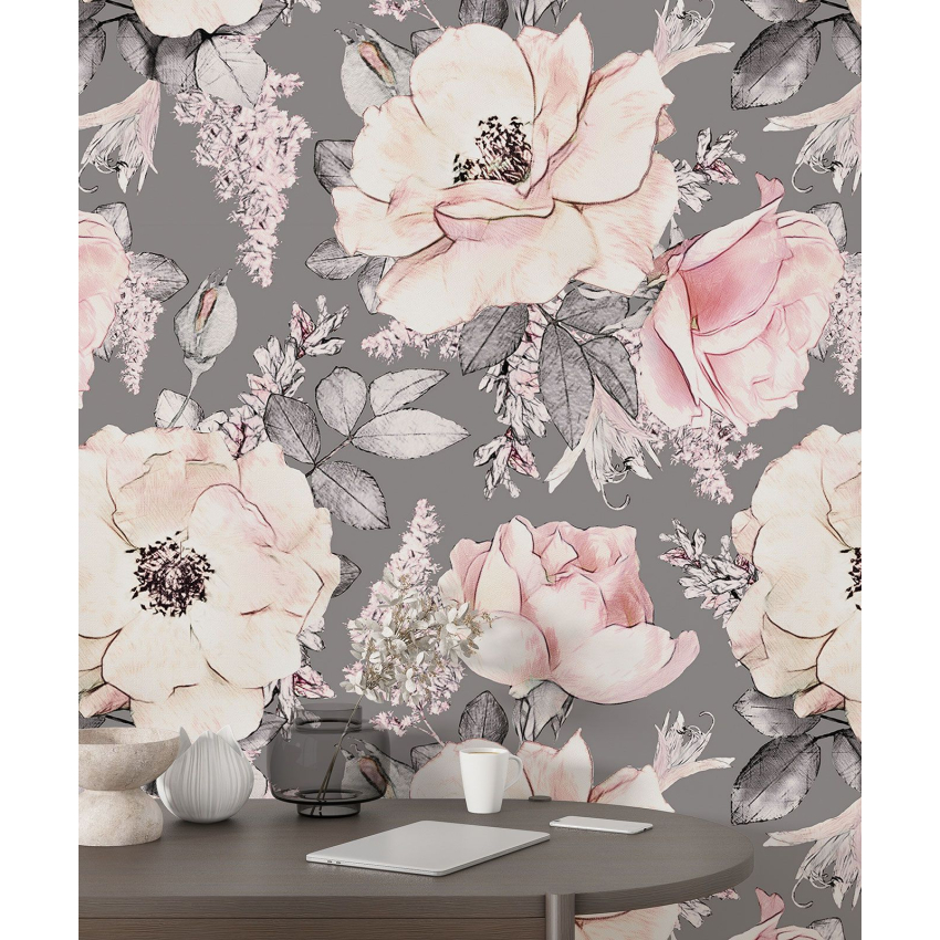 Papier peint motif XL - Motif floral