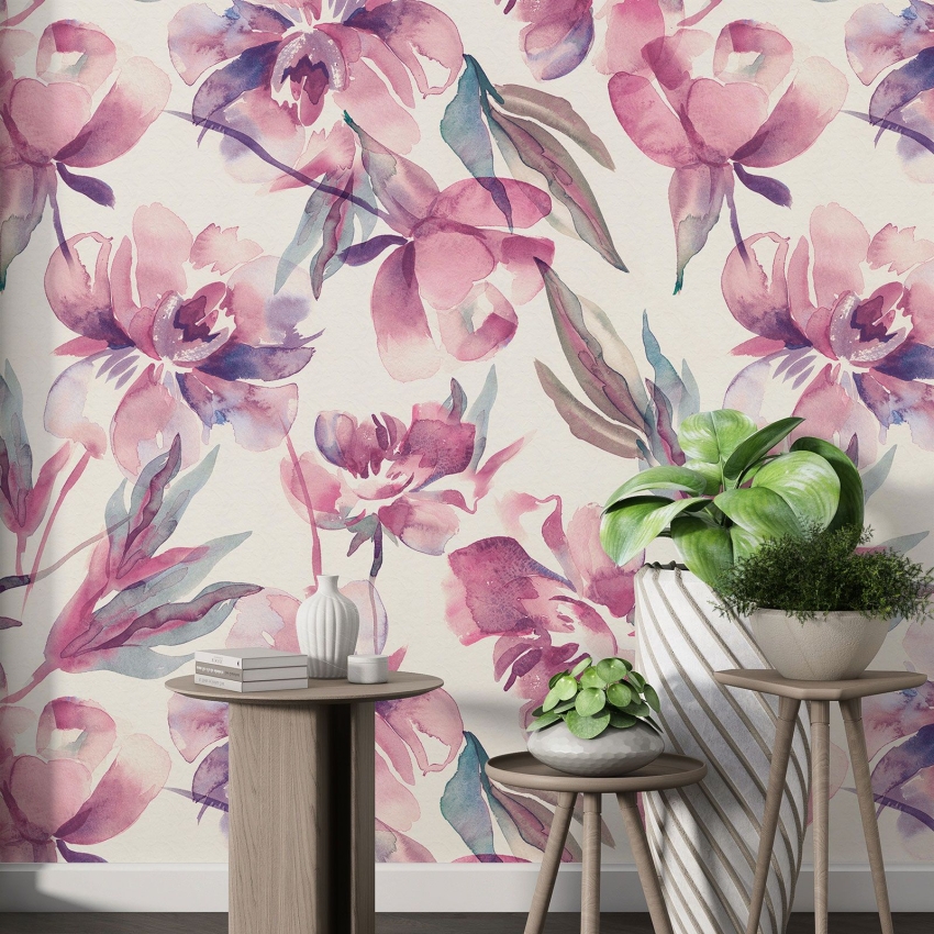 Papier peint motif XL - Motif floral