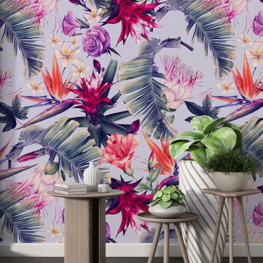 Papier peint motif XL - Motif floral