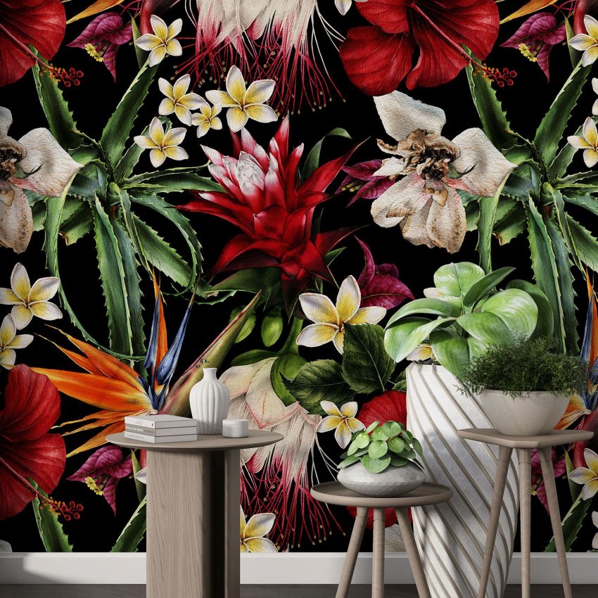 Papier peint motif XL - Motif floral
