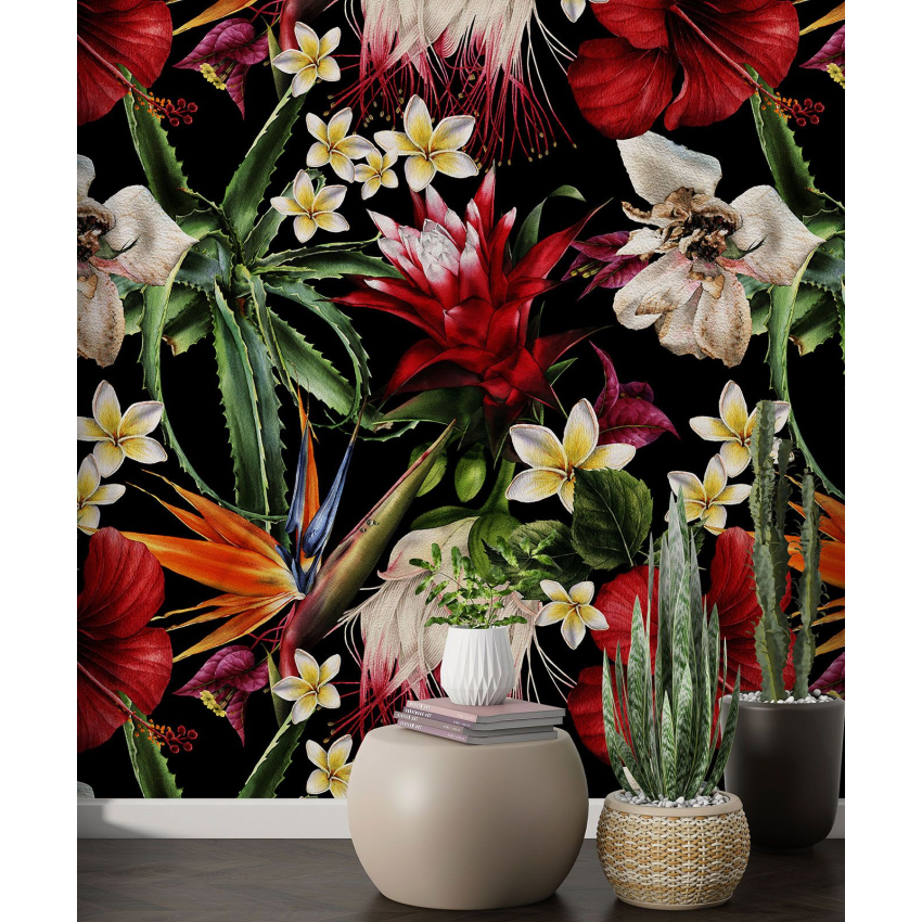 Papier peint motif XL - Motif floral