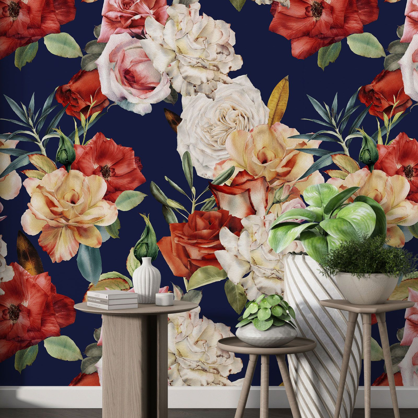 Papier peint motif XL - Motif floral