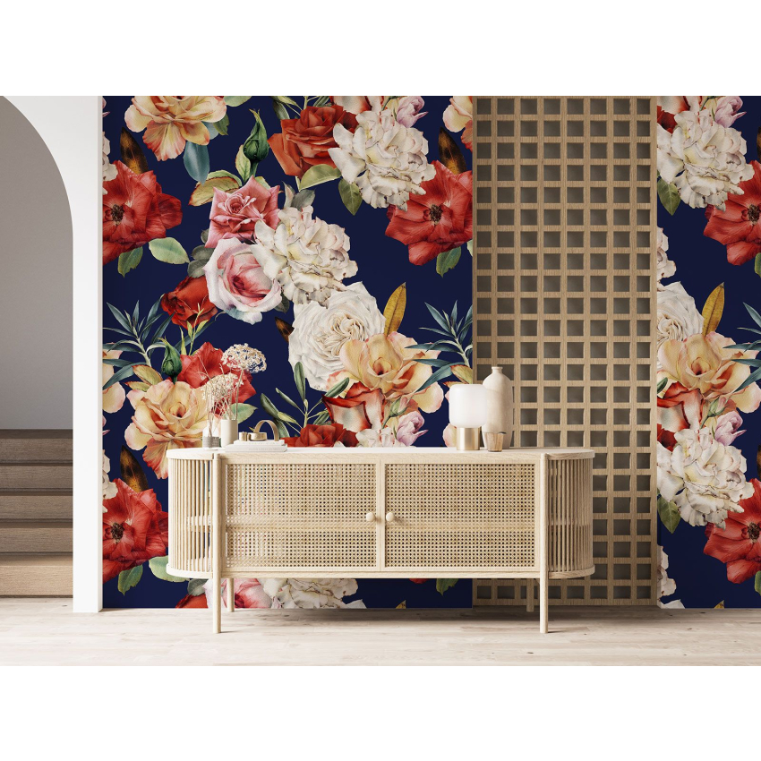 Papier peint motif XL - Motif floral