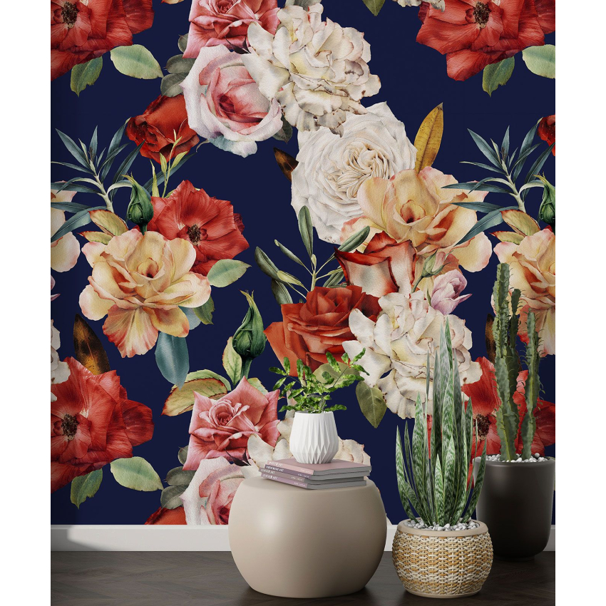 Papier peint motif XL - Motif floral
