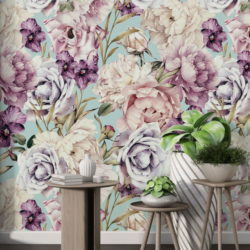 Papier peint motif XL - Motif floral