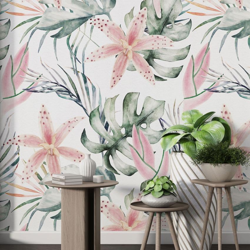 Papier peint motif XL - Motif floral