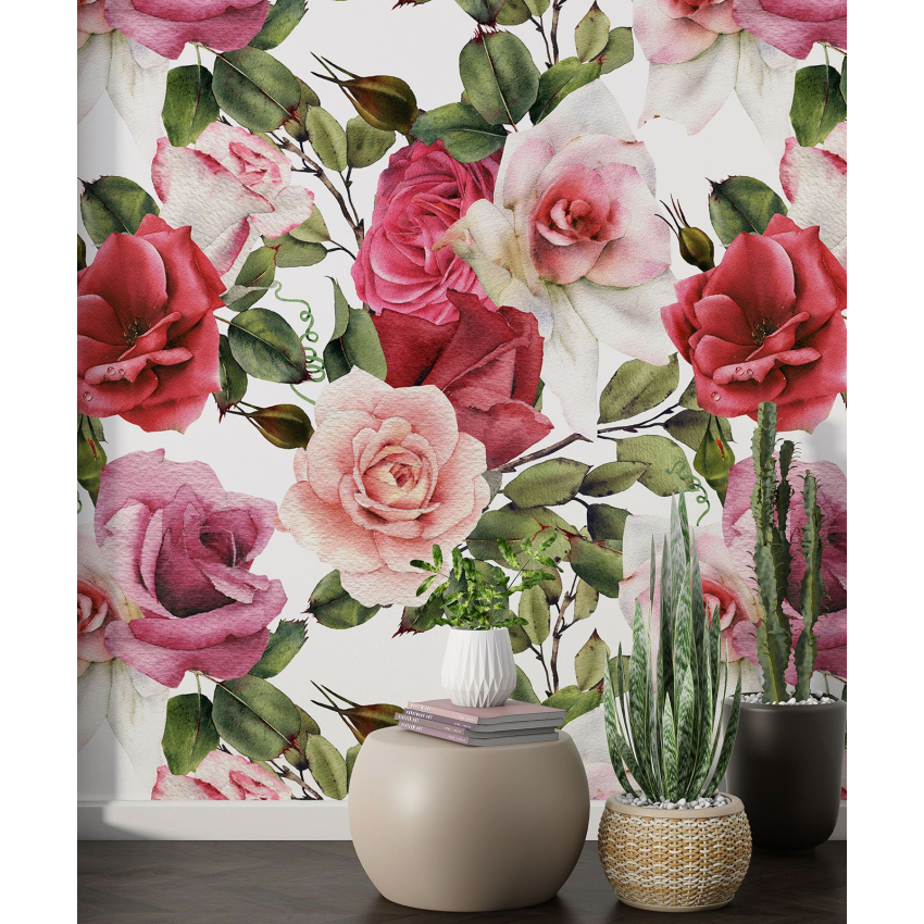 Papier peint motif XL - Motif floral