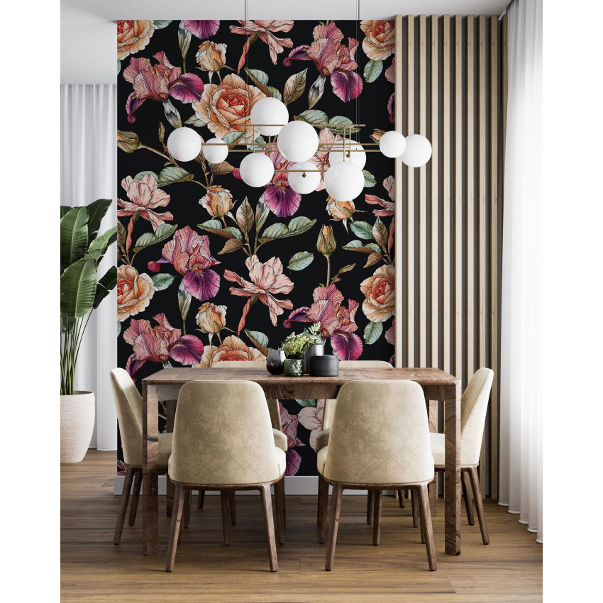 Papier peint motif XL - Motif floral