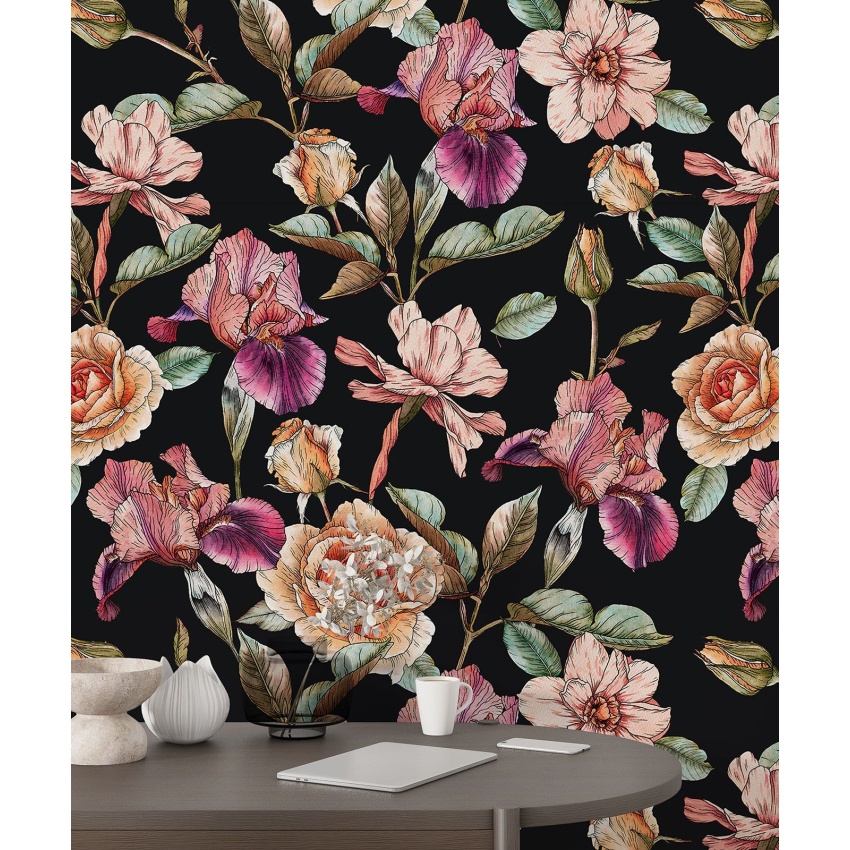 Papier peint motif XL - Motif floral