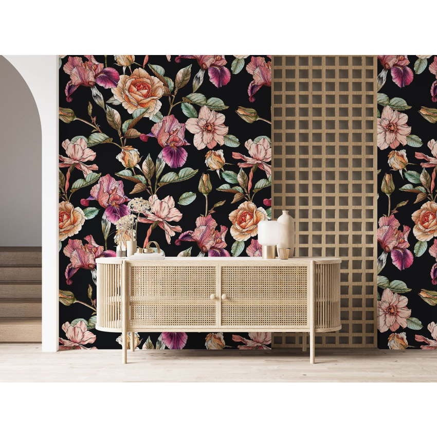 Papier peint motif XL - Motif floral