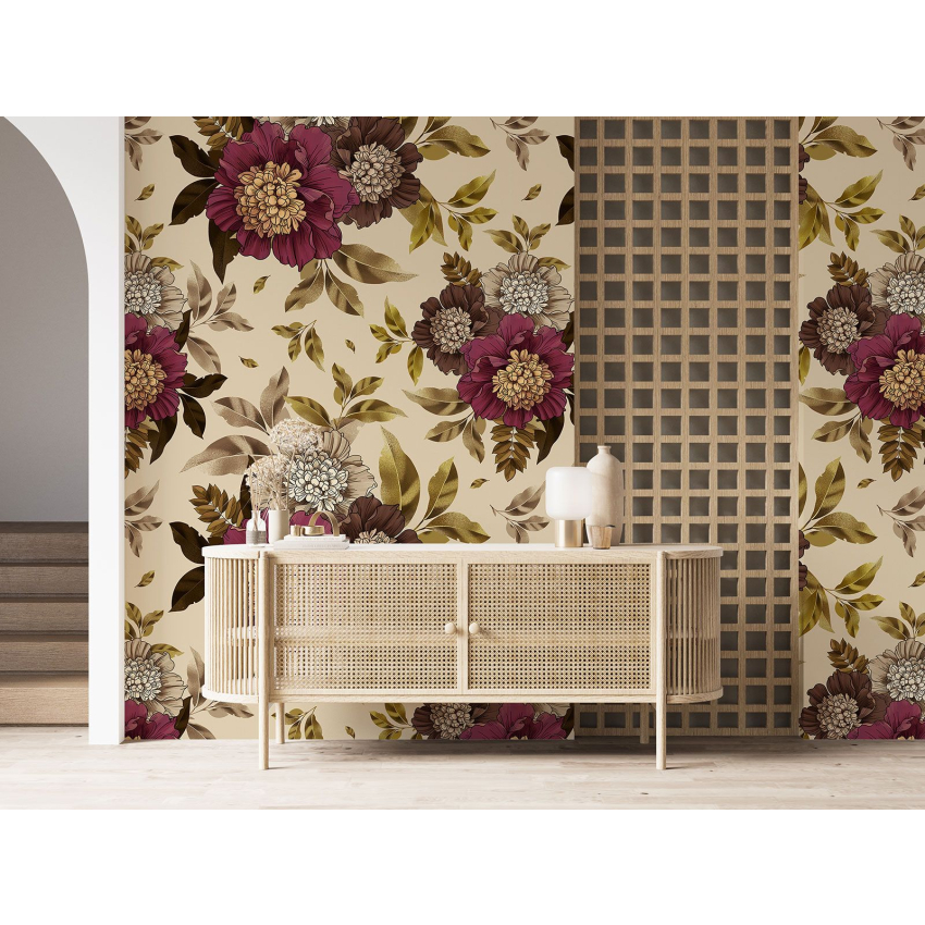 Papier peint motif XL - Motif floral
