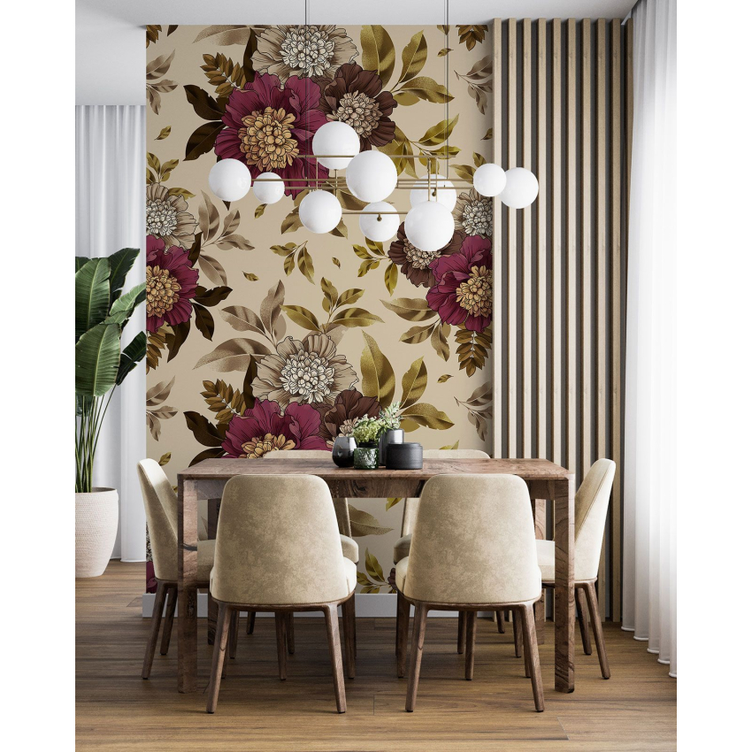 Papier peint motif XL - Motif floral