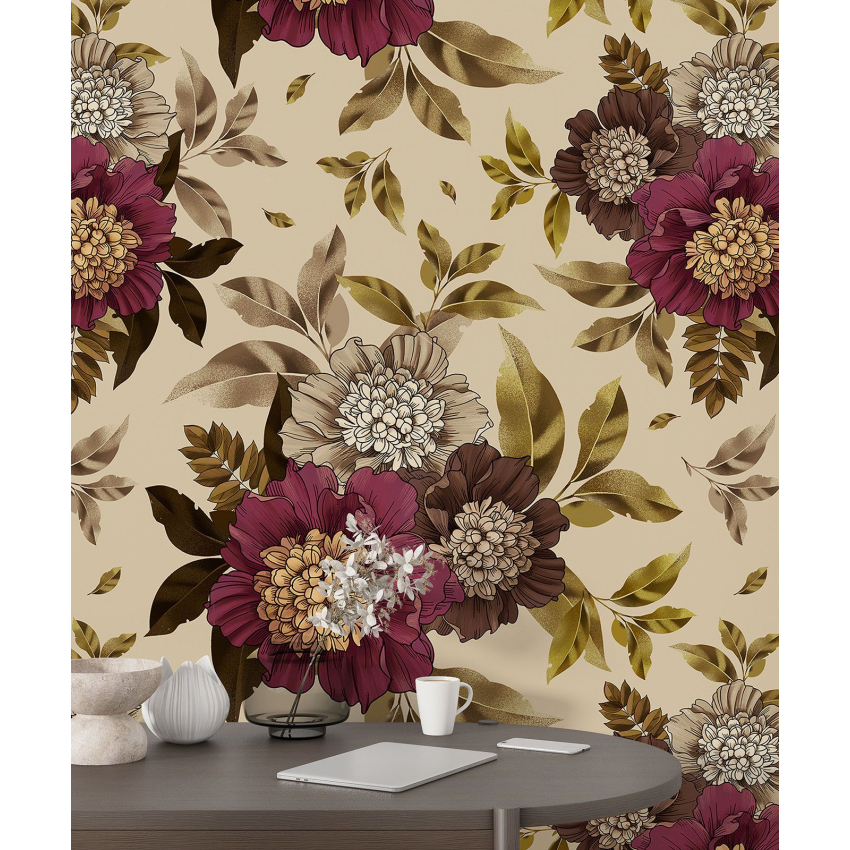 Papier peint motif XL - Motif floral