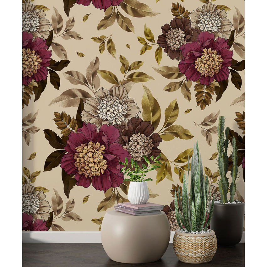Papier peint motif XL - Motif floral