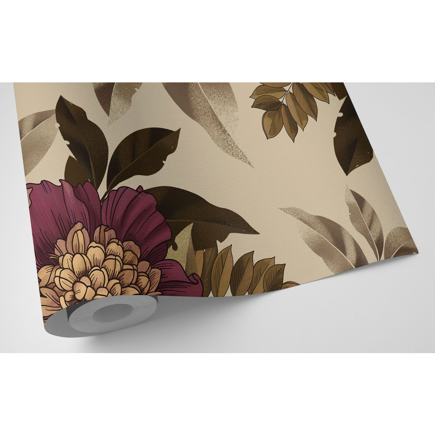 Papier peint motif XL - Motif floral