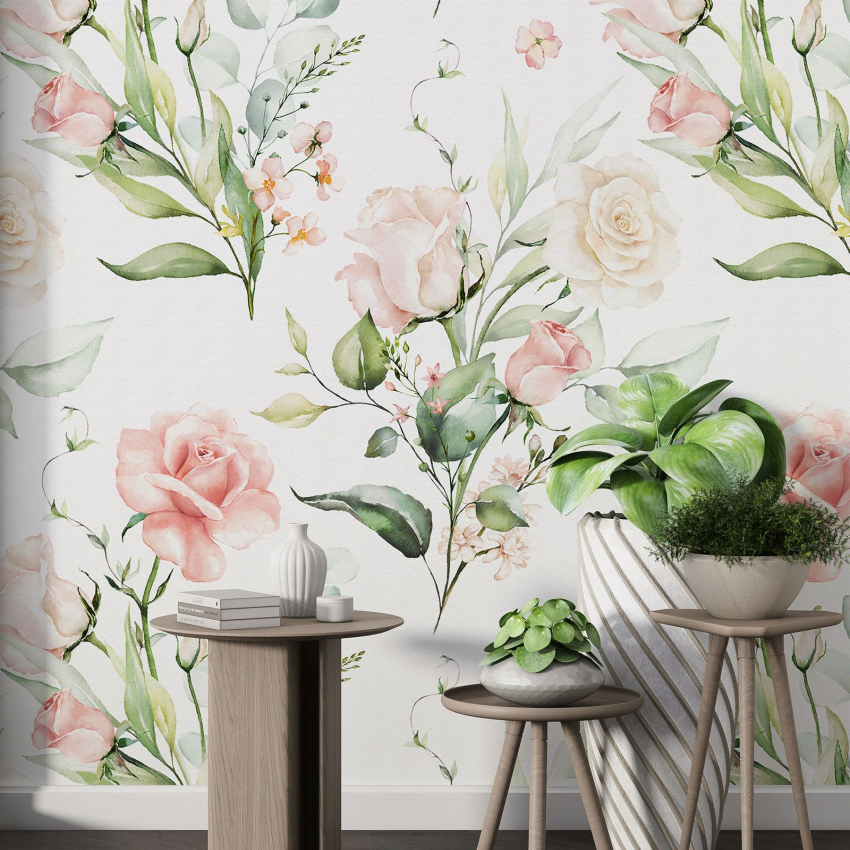 Papier peint motif XL - Motif floral