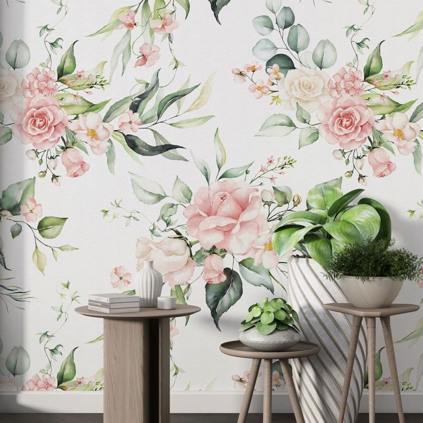 Papier peint motif XL - Motif floral