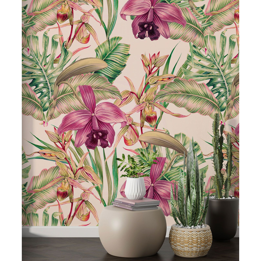 Papier peint motif XL - Motif floral