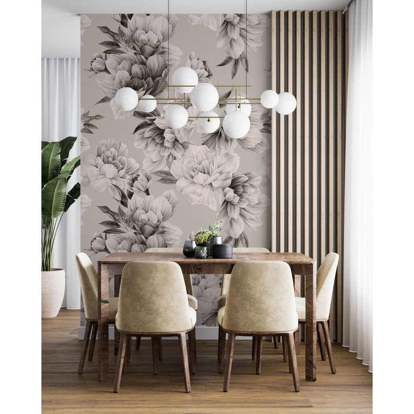Papier peint motif XL - Motif floral