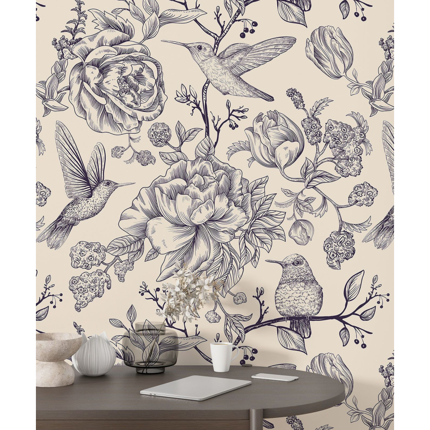 Papier peint motif XL - Motif floral