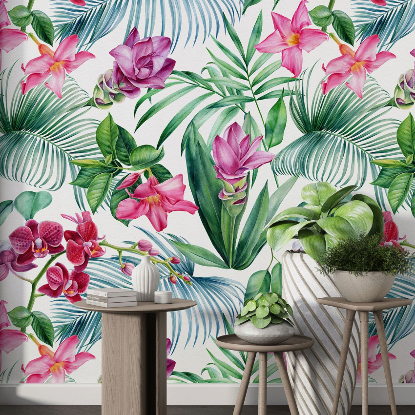 Papier peint motif XL - Motif floral